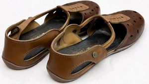 Bata Women's Brown Cutout Sandals