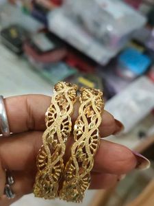 Elegant Gold Tone Bangles