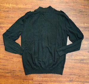 Men's Black Zip-Up Sweater