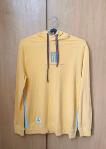 Yellow Hoodie with Graphic Print