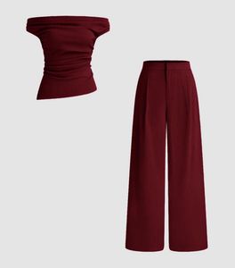 Off-Shoulder Wide-Leg Jumpsuit