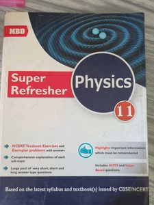 MBD Super Refresher Physics Class 11