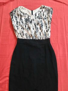 Chic Printed Cap Sleeve Sheath Dress