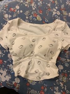 Aesthetic Hello Kitty Crop Top - Y2K / Coquette
