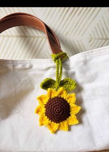 Handmade Crochet Sunflower Charm