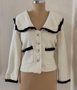 Tweed Jacket with Scarf