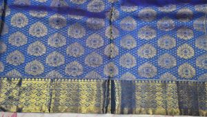 Royal Blue &amp; Gold Banarasi Silk Saree