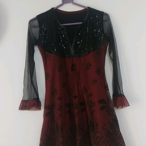 gorgeous party wear net tunic top