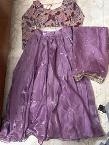 Beautiful Lilac Lehenga Choli Set