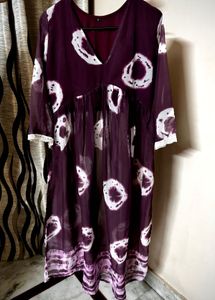 Deep Plum Anarkali Kurta