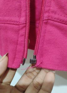 Stylish Pink Zip-Up Hoodie