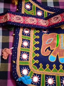 traditional Rajasthani bag blue colour