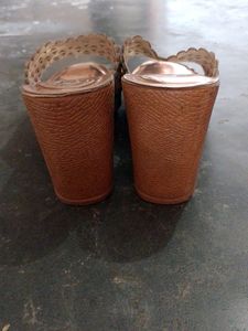 Golden Stone Heels
