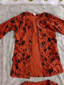 Black Velvety Work Top With Jacket