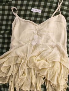 fairycore / beach yellow ombre strap top