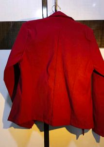 Red Casual Blazer