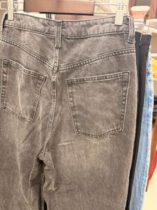 vintage style charcoal black mom jeans