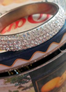 White Stone Bangles New.
