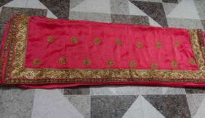 Stunning Pink Embroidered Saree