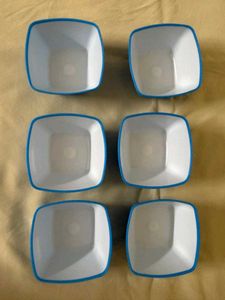 🆕 Set of 6 Blue -White Bowls
