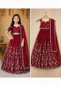 Beautiful Yellow Embroidered Lehenga Set