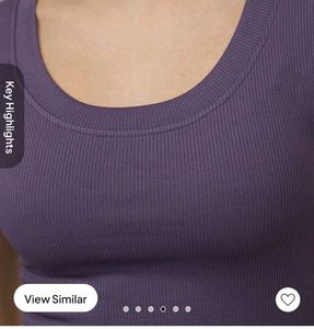 Purple Ribbed Crop Top