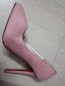 Elegant Pink Suede Stiletto Heels