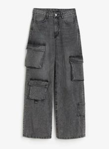 Stylish Grey Cargo Jeans