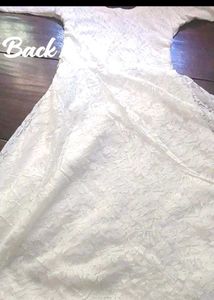 White Net Umbrella Gown