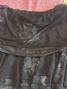 Black Ruffled Ethnic Skirt