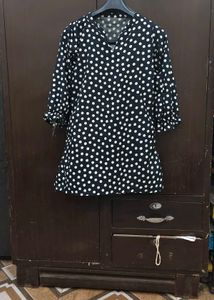 Polka Dot Top Pajama Set