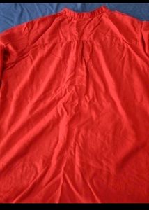 Stylish Red Button-Up Shirt