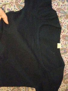 Solid black crop top