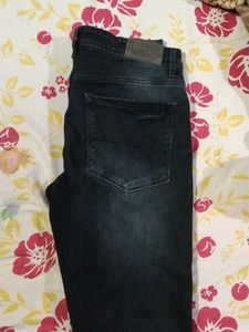 Men's Grey Washed Denim Jeans