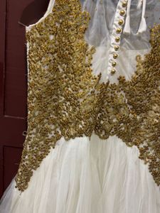 Stunning White and Gold Gown