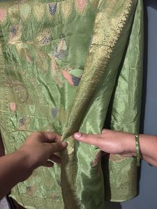 Beautiful Green Silk Saree