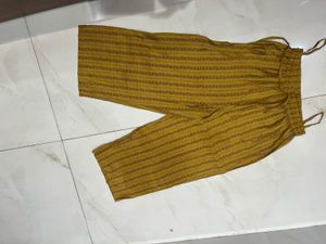 Rangriti Yellow Printed Kurta Pant Set