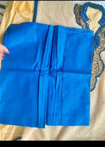 Elegant Kurta Set - Cream &amp; Blue