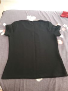 Shimmer Black Stretchable Tee Tshirt Wear