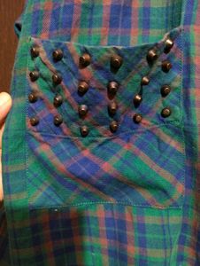 Chic Plaid Smocked Square Neck Top