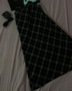 Plaid Midi Skirt