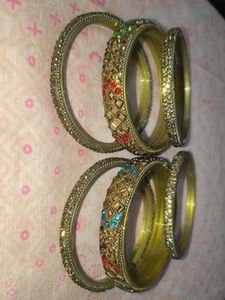 Exquisite Embellished Bangles Set