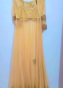 Golden Long Gown Dress For 32 Bust