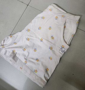 Cute Bee Print Sleep Shorts