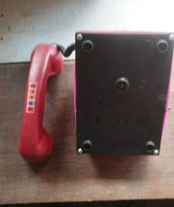 Vintage Pink Toy Rotary Phone