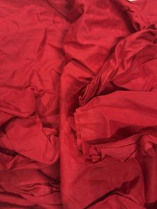 Vibrant Red Saree Falls