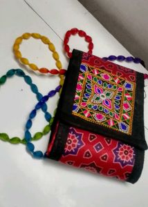 Boho Embroidered Clutch Bag