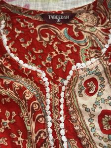 Red Paisley Print Kurti