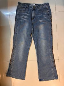 Y2K ⭐️ Embellished Flared embroidered Jeans