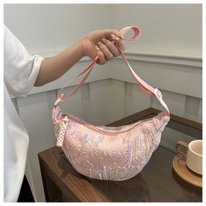 Stylish Black Crescent Hobo Bag